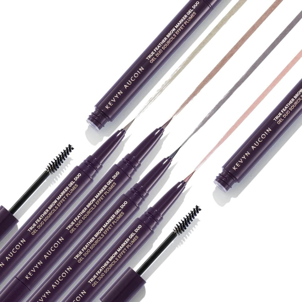 Kevyn Aucoin Brow precision brush tip for delicate, hair-like strokes.