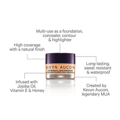 Kevyn Aucoin Sensual Skin Enhancer SX 01 Light swatches reveal balanced skin-tone match.