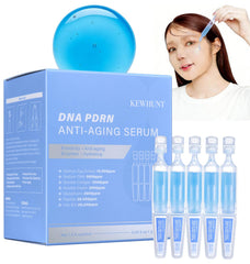 Kewhunt Salmon DNA PDRN serum bottle highlighting quick absorption and radiant skin benefits.