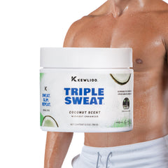 Kewlioo Triple Sweat Cream bottle ready for pre-workout use and heat activation.