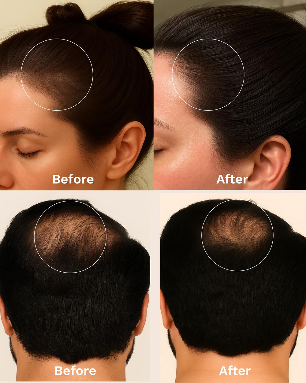 Keyoma Batana Oil droplets on frizz-prone hair indicate frizz control potential.