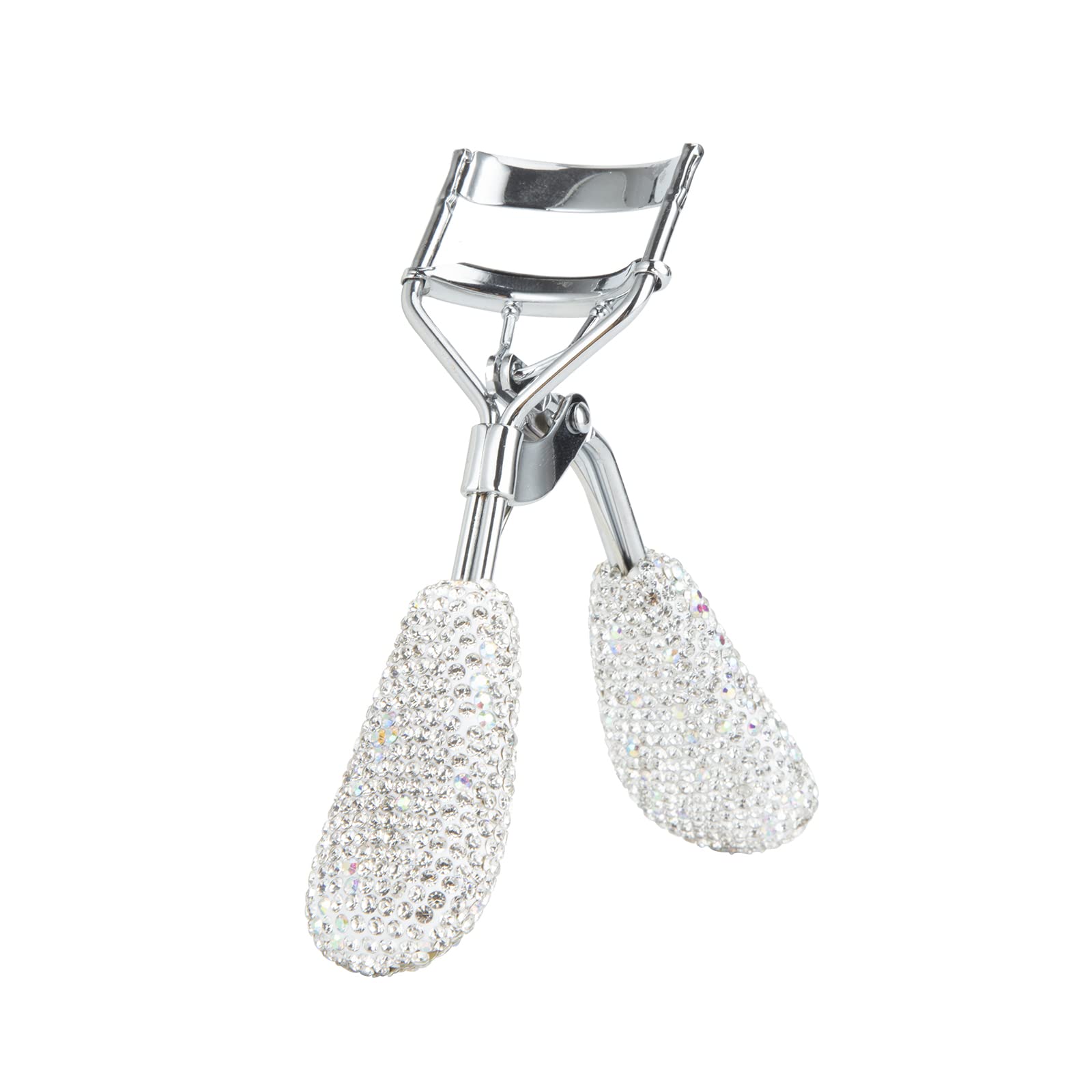 KEYPOWER Bling rhinestone handle eyelash curler for glam curls and precise shaping