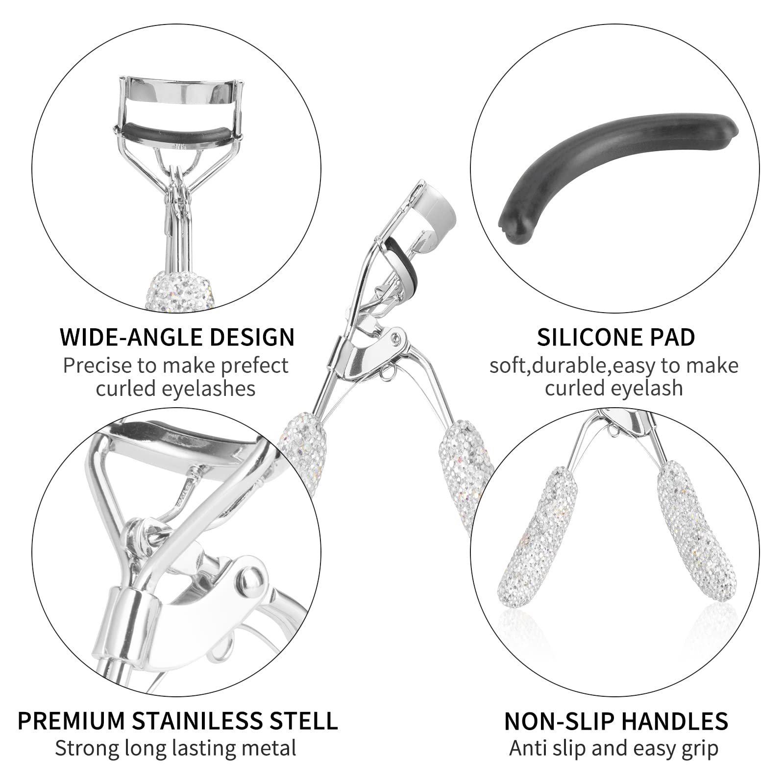 KEYPOWER stainless steel curler body for durable, smooth curling