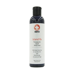 Keys Island Rx bottle pour shows calming aroma and gentle cleanse