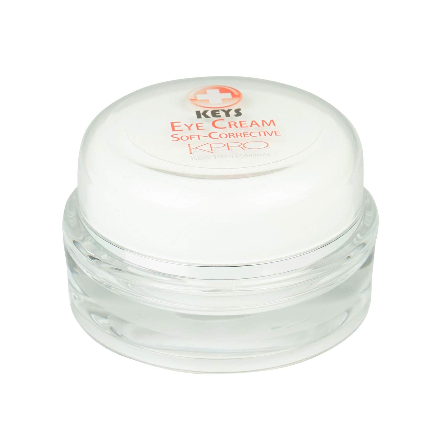 Keys KPRO Illuminating Eye Cream bottle demonstrates OptiFX for brighter under-eye.