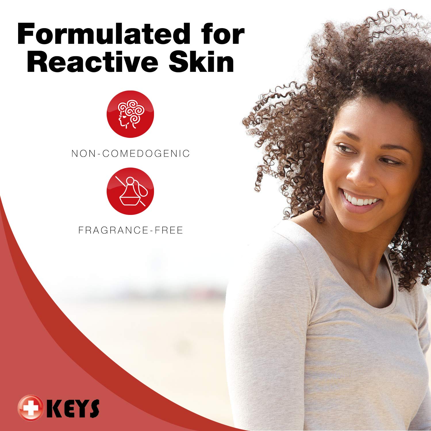 Dewy finish after applying Keys KPRO Illuminating Eye Cream alone.