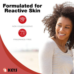 Dewy finish after applying Keys KPRO Illuminating Eye Cream alone.