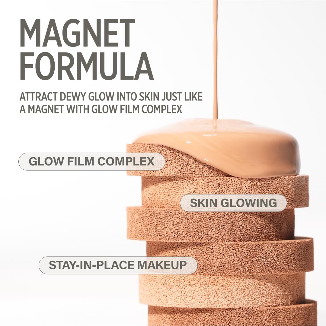 Keyth Pink Magnet Cushion puff application for smooth, even coverage.