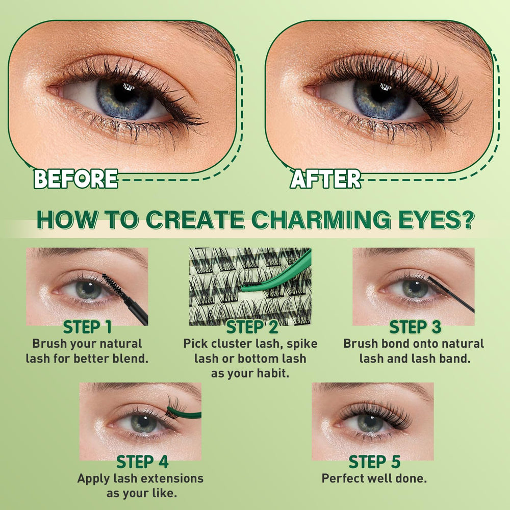 KEYYOU Easy-application brush included for precise placement.