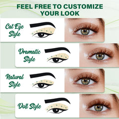 KEYYOU Brown Lash Clusters natural brown tone 2 showcases warm shade pairings.