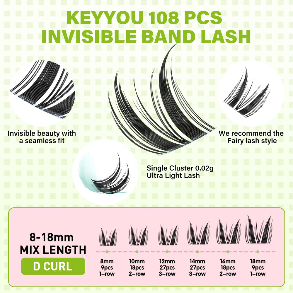 KEYYOU bunny clusters with C curl for manga-inspired eye drama