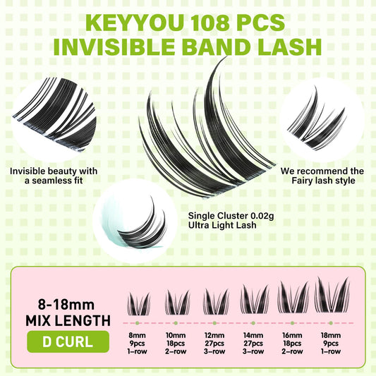 KEYYOU bunny clusters with C curl for manga-inspired eye drama