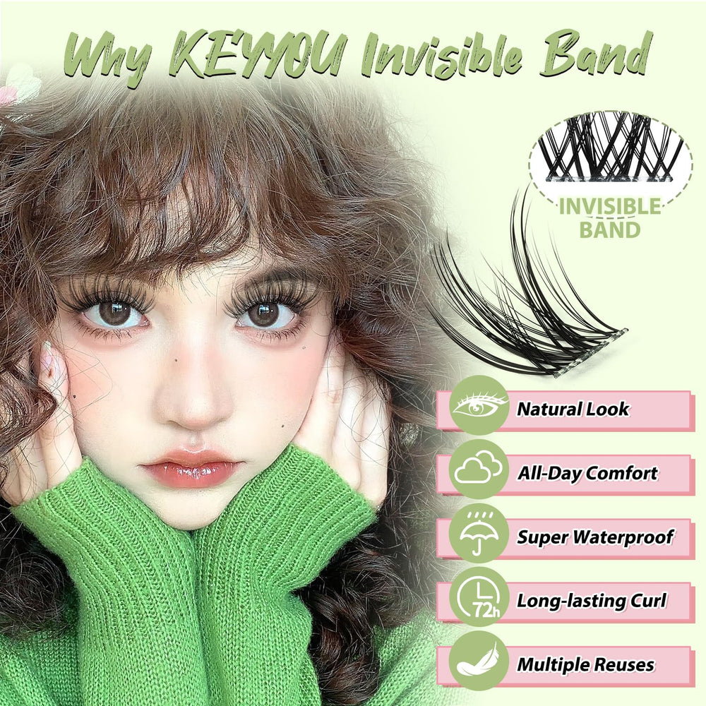 KEYYOU D curl lash extensions deliver defined lifted curl
