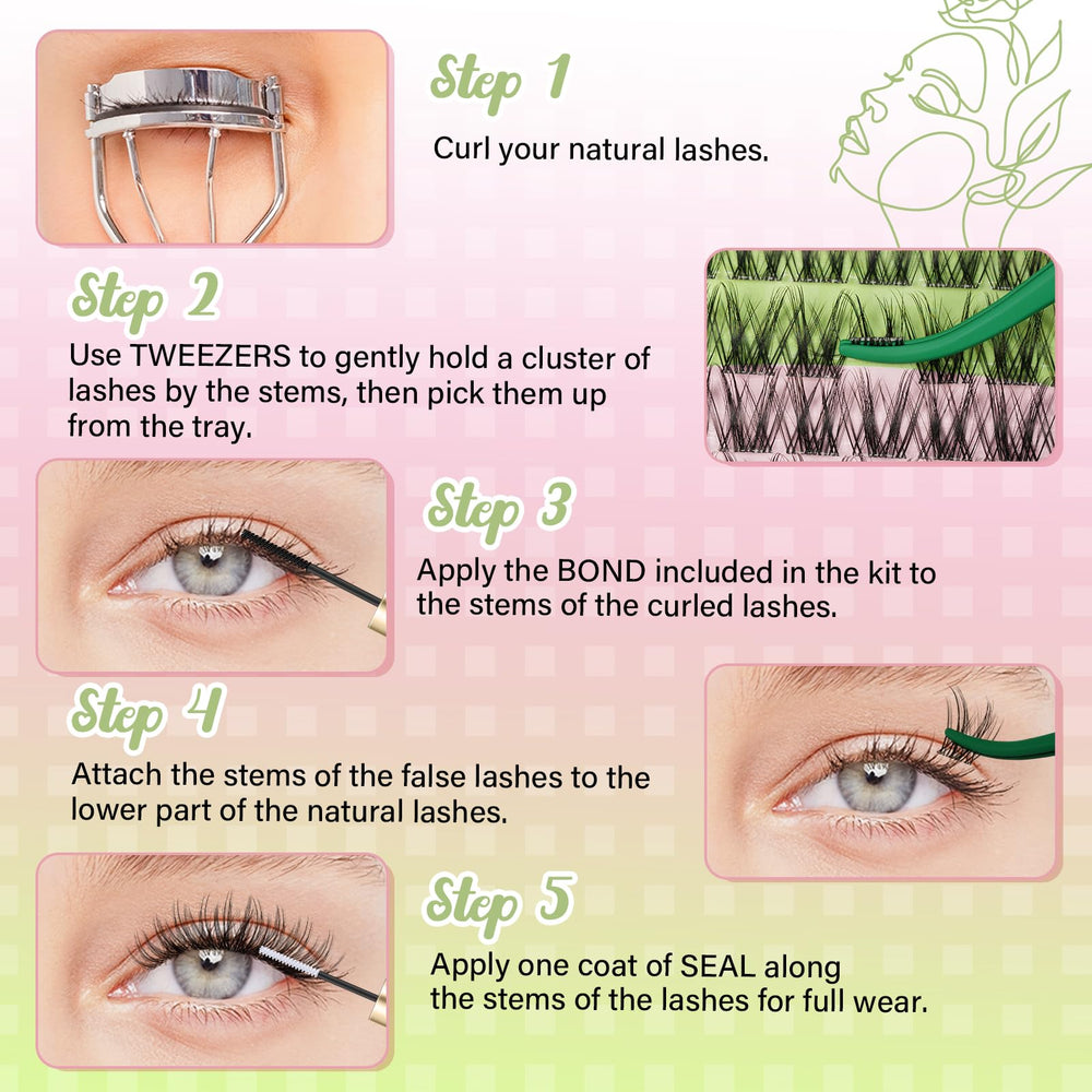 KEYYOU easy clip-and-apply usage with tweezers for precise placement