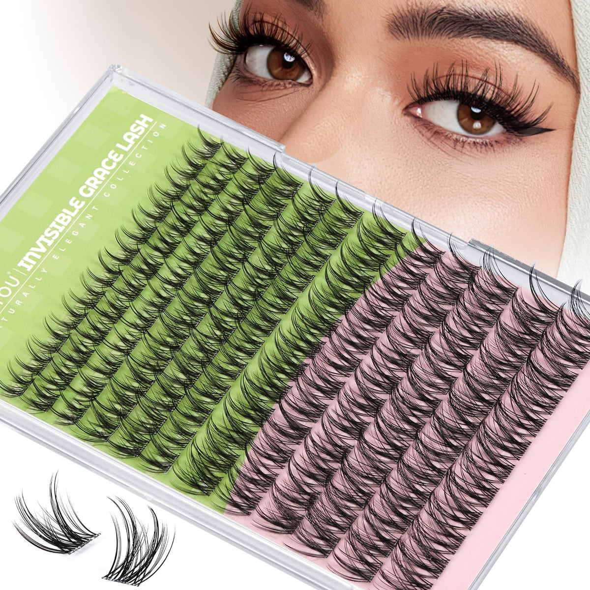 KEYYOU Fairy Angel lash clusters box for a seamless, natural look