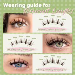 KEYYOU Fairy Brown Lash Clusters Kit sealer helps extend wear and gloss