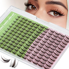 KEYYOU Fairy Brown lash clusters in packaging for easy at home application
