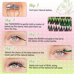KEYYOU Fairy Chispa Lash Clusters enable easy DIY lash application at home.