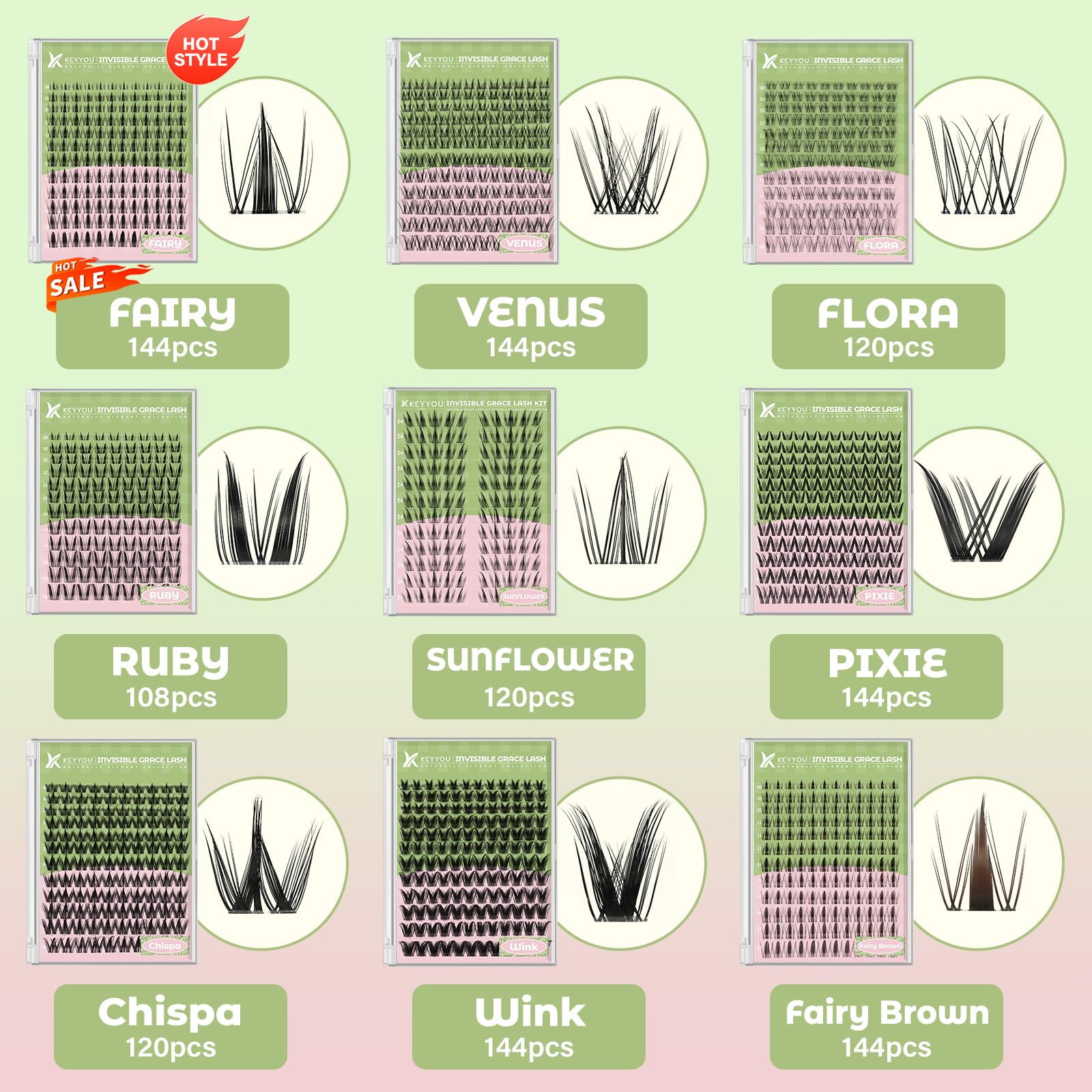 KEYYOU Fairy Wink application brush ensures precise placement.