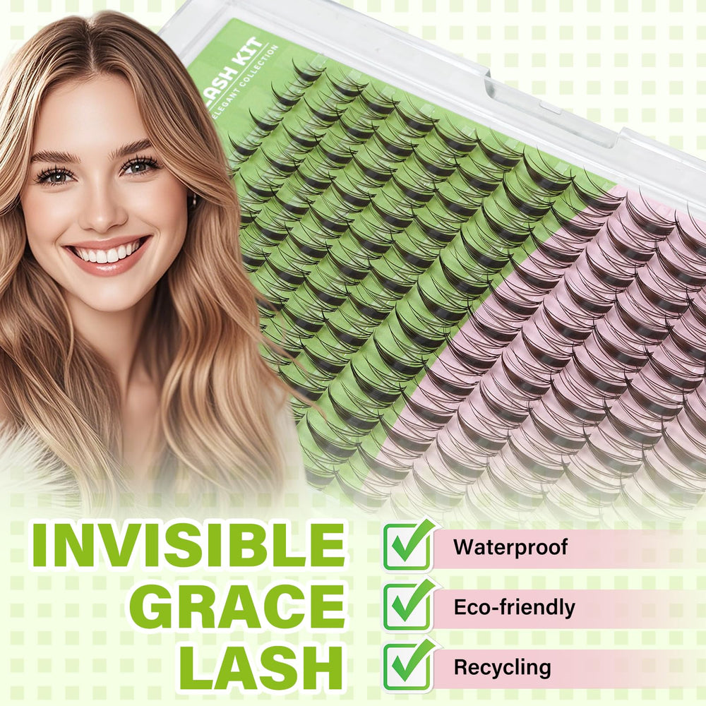 KEYYOU invisible band lashes detail highlighting seamless look
