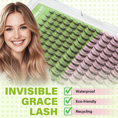 KEYYOU invisible band lashes detail highlighting seamless look