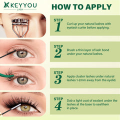 KEYYOU LASH 144-piece fairy lashes pack offers versatile lengths for customization