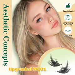 KEYYOU LASH 8-18mm mixed-length clusters ready for customizable lash styles.