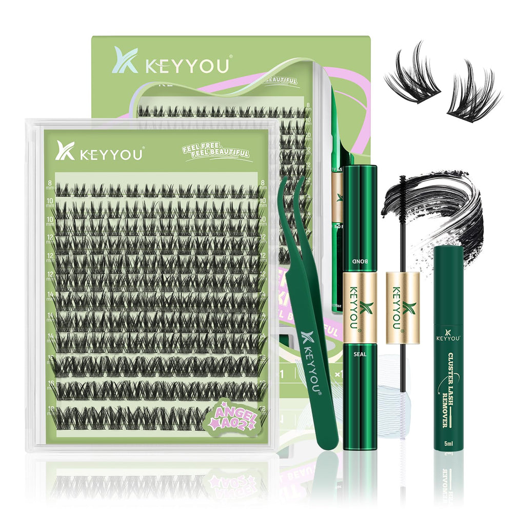 KEYYOU LASH Angel Clusters 144pcs for easy at-home DIY lash extensions
