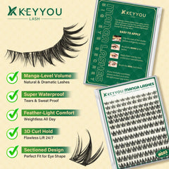 KEYYOU LASH application tweezers guide image for precise placement