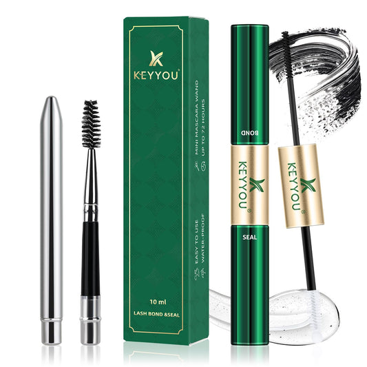 KEYYOU lash bond and seal bottle showing long-lasting hold for DIY lash clusters