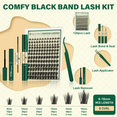 KEYYOU LASH California Sunset kit tools arranged for easy DIY lash application.