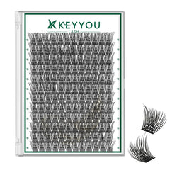 KEYYOU lash clusters in packaging show feather-light comfort for daily wear.