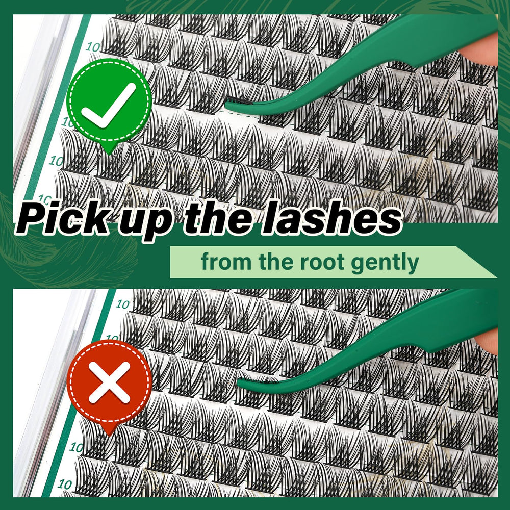 KEYYOU Lash Clusters durable curl close-up suggesting long-lasting lift.