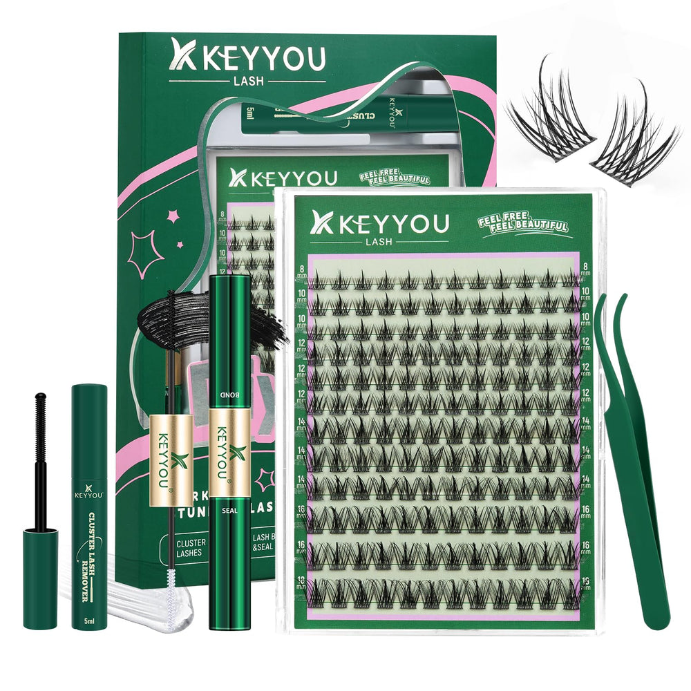 KEYYOU LASH Clusters Kit F03 overview for easy at-home lash styling