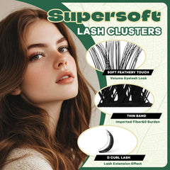KEYYOU lash clusters soft image: feather-light feel for comfortable lashes.