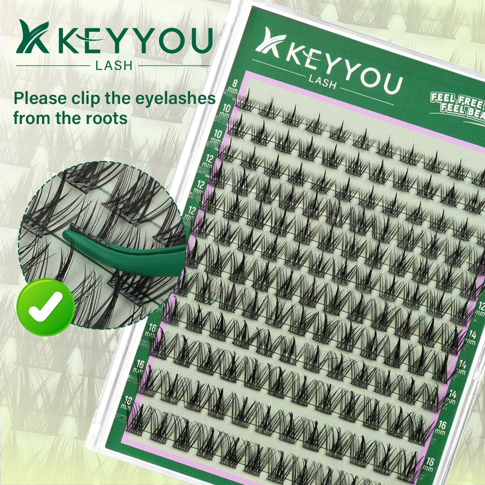 KEYYOU LASH DIY-friendly application with tweezers for quick lash clusters