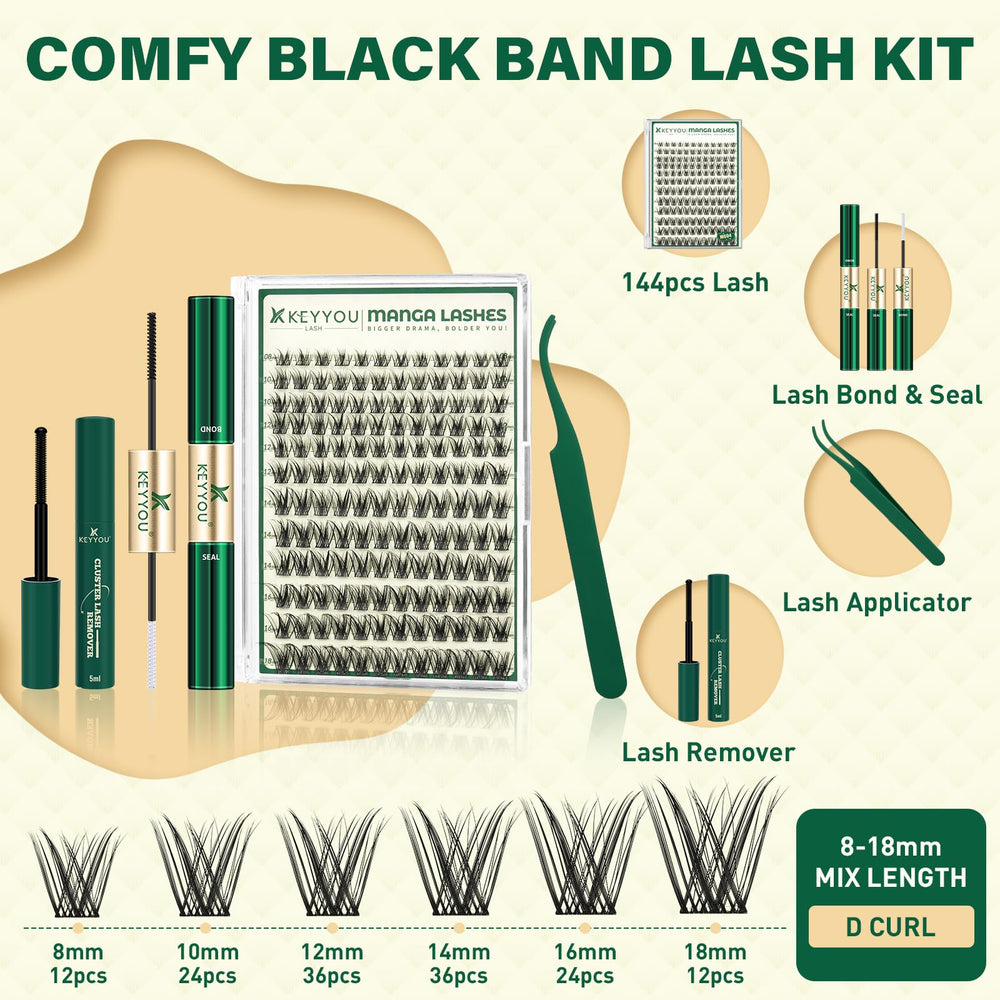 KEYYOU LASH DIY lashes extension kit for quick apply and great results