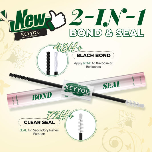 KEYYOU LASH precision brush enables clean bond and seal application