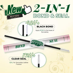 KEYYOU LASH precision brush enables clean bond and seal application