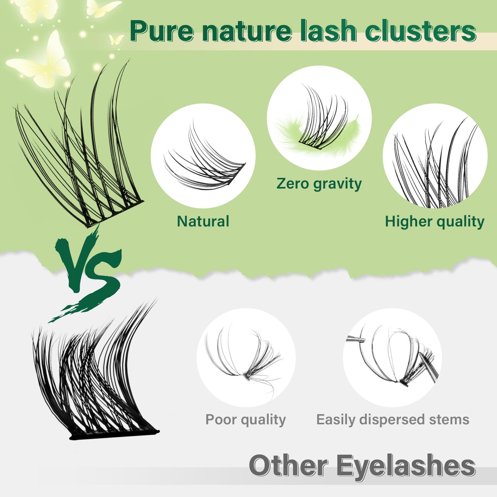 KEYYOU Lash remover oil safely removes clusters.