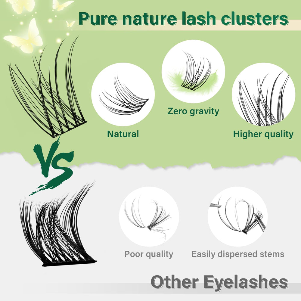 KEYYOU Lash remover oil safely removes clusters.
