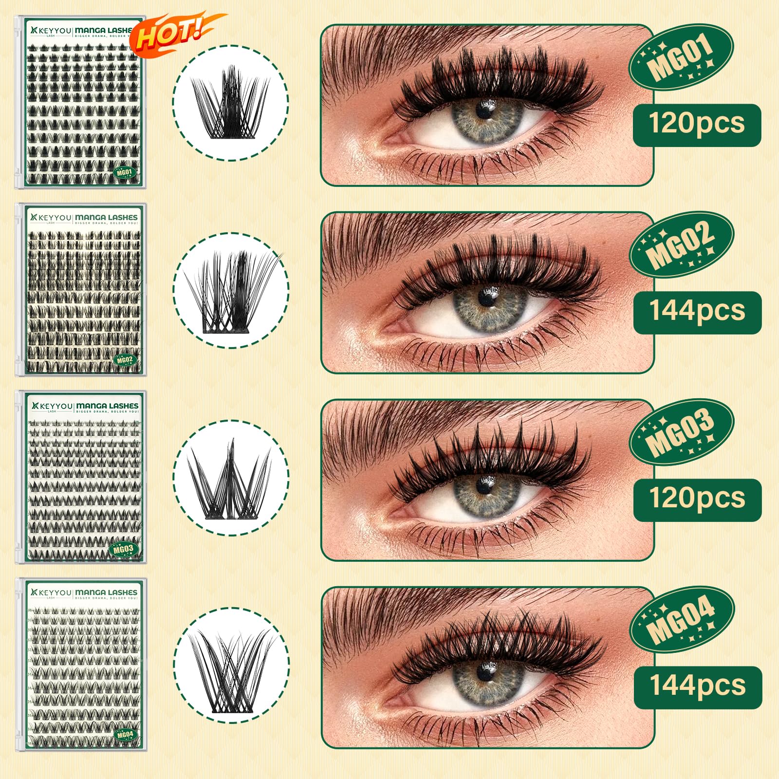 KEYYOU LASH soft thin band provides comfortable wear and easy fit