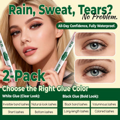 KEYYOU LASH white bond provides a natural finish and easy removal