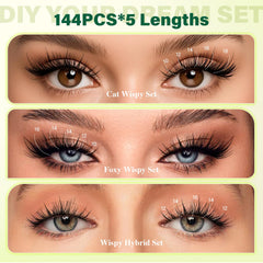 KEYYOU LASH Wispy fluffy effect adds natural dimension with lightweight fibers