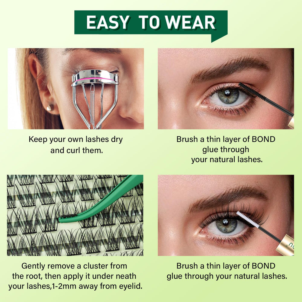 KEYYOU long-lasting curl clusters blend with natural lashes