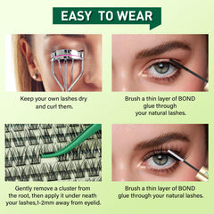 KEYYOU long-lasting curl clusters blend with natural lashes
