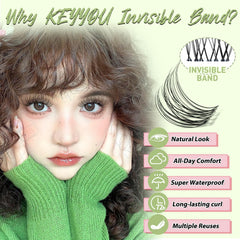 KEYYOU manga lash extension with C curl for a lifted eye look.
