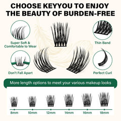 KEYYOU perfect curl clusters maintain shape all day.