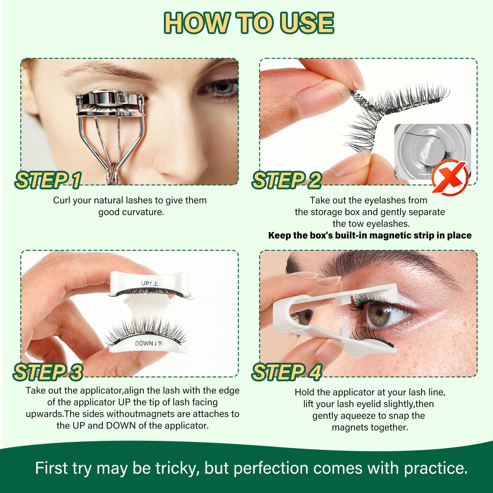 KEYYOU lashes beside ruler for scale, clarifying fit and length benefit