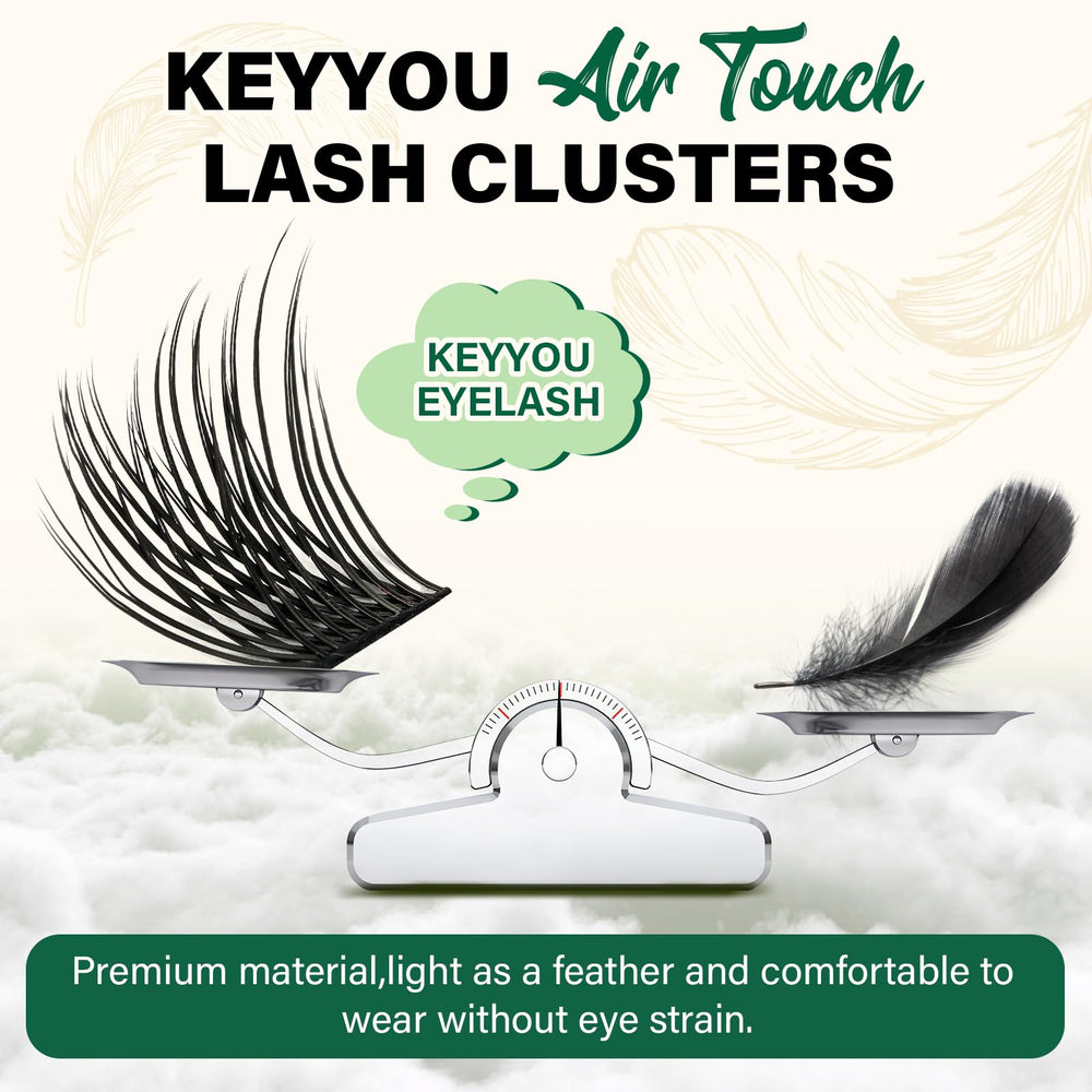 KEYYOU soft feather-light lashes provide all-day comfort and effortless DIY application.